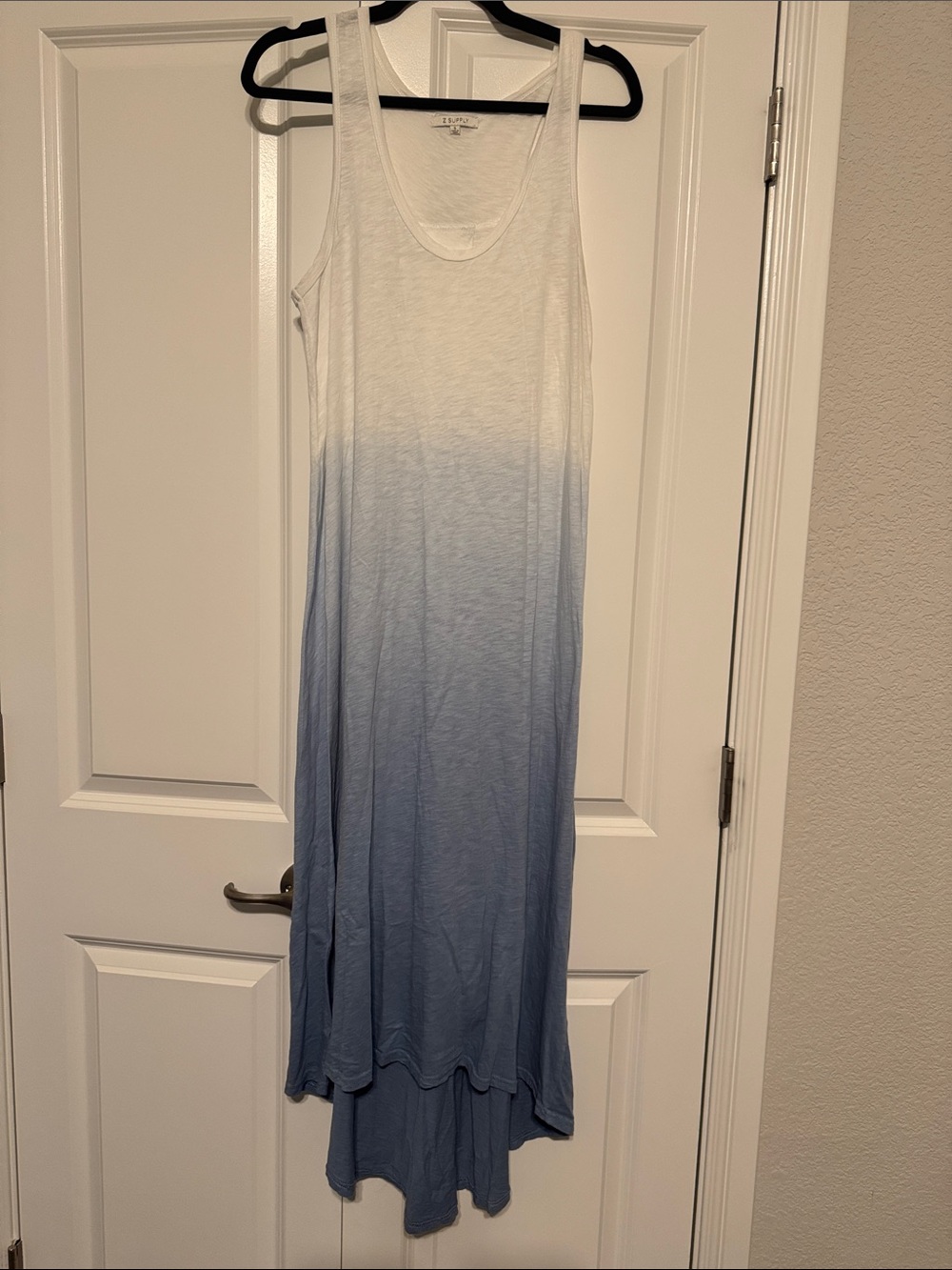 Z Supply White to Blue Ombre Sleeveless high low Maxi Dress